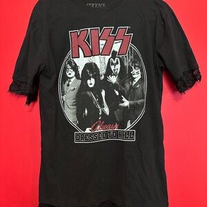 KISS Black T-Shirt/Tunic/Dress